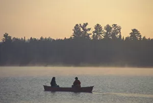Flow Gallery: Canoeing. Umbagog Lake. Mist. Northern Forest. Errol, NH