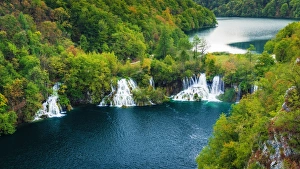 Cascades at Plitvice Lakes National Park, Croatia Cascades at Plitvice Lakes National Park, Croatia