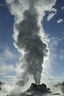 Castle Geyser erupting, Upper Geyser Basin, Yellowstone National Park, Wyoming/Montana Castle Geyser erupting, Upper Geyser Basin, Yellowstone National Park, Wyoming/Montana