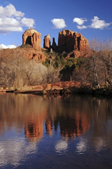 Cathedral Rock and Reflections at Sunset: Red Rock Crossing, Sedona, Arizona, USA Cathedral Rock and Reflections at Sunset: Red Rock Crossing, Sedona, Arizona, USA