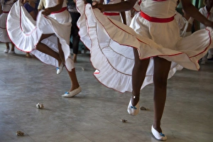 Central America, Cuba, Santa Clara. Cuban Dancers in Skirts Central America, Cuba, Santa Clara. Cuban Dancers in Skirts