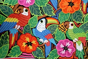 Full Frame Collection: Central America, Panama, Cristobal. Kuna Indian traditional molas
