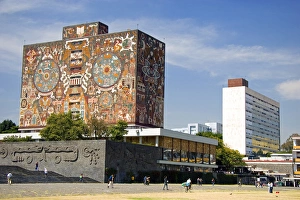 Central Library Gallery: The Central Library on the campus of the National Autonomous University of Mexico in Mexico City