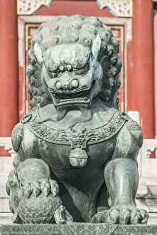 China, Beijing. Forbidden City's lion guardian China, Beijing. Forbidden City's lion guardian