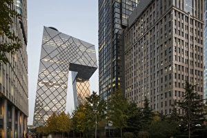 China, Beijing, Gleaming glass and steel skyscrapers and CCTV Headquarters building China, Beijing, Gleaming glass and steel skyscrapers and CCTV Headquarters building