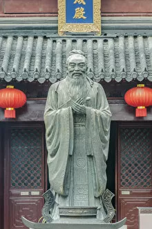 China, Jiansu, Nanjing. Confucius Temple (Fuzimiao). This is the largest statue of