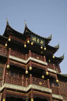 CHINA, Shanghai. Old Town-Yuyuan Gardens and Bazaar- Temple Detail CHINA, Shanghai. Old Town-Yuyuan Gardens and Bazaar- Temple Detail