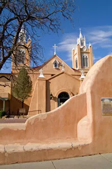 Clay Gallery: Church of San Felipe, Old Town, De Neri, Albuquerque, New Mexico, USA