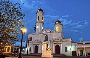 Cienfuegos Cuba Immaculate Conception Cathedral church at night exposure Cienfuegos Cuba Immaculate Conception Cathedral church at night exposure