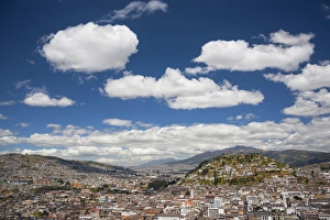 The city of Quito, Ecuador with El Panecillo (hill on the right) The city of Quito, Ecuador with El Panecillo (hill on the right)