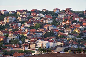Cityscape of red roof houses, Pristina, Kosovo Cityscape of red roof houses, Pristina, Kosovo
