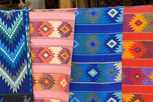 Colorful patterns and fabrics mademade artwork in San Antonio on remote Lake Atitlan Colorful patterns and fabrics mademade artwork in San Antonio on remote Lake Atitlan