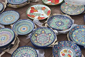 Colorful porcelain plates, Astana, Kazakhstan Colorful porcelain plates, Astana, Kazakhstan