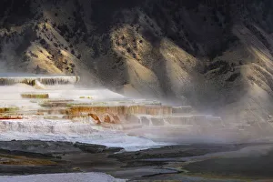 Colorful terrace, Canary Spring, Mammoth Hot Springs, Yellowstone National Park, Wyoming Colorful terrace, Canary Spring, Mammoth Hot Springs, Yellowstone National Park, Wyoming