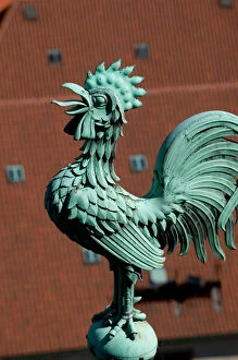 Images Dated 1st September 2004: Copper rooster on roof of Saint Vituss Cathedral in Prague Castle, Prague, Czech