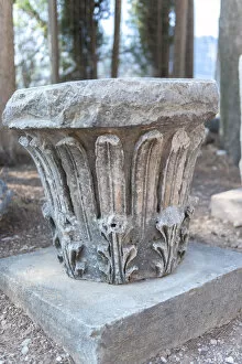 Delphi Gallery: Detail of Corinthian column, Delphi, Greece, Europe