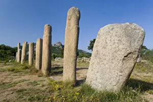 Images Dated 26th June 2008: Corsica. France. Europe. Stone alignment of I Stantari (Alignement d l Stantari)