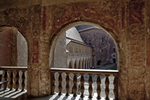 Corvins Castle (Corvinesti or Hunedorestilor) view into the courtyard ..Europe Corvins Castle (Corvinesti or Hunedorestilor) view into the courtyard ..Europe