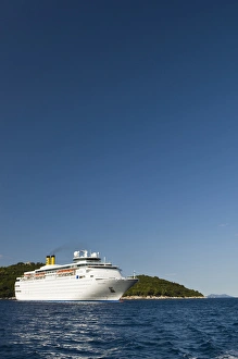 Costa cruise line, Coata Classica cruiseship in port. Near Stari Grad (Old Town) and Old Port Costa cruise line, Coata Classica cruiseship in port. Near Stari Grad (Old Town) and Old Port