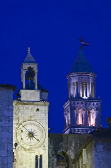 CROATIA, Central Dalmatia, SPLIT. Old town SPLIT- Narodni (People's) Square Clocktower CROATIA, Central Dalmatia, SPLIT. Old town SPLIT- Narodni (People's) Square Clocktower