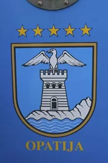 Images Dated 30th September 2004: Croatia, Opatija, town crest