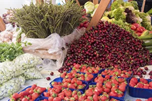Croatia, Zadar. City Market produce stall bright and colorful. UNESCO Croatia, Zadar. City Market produce stall bright and colorful. UNESCO