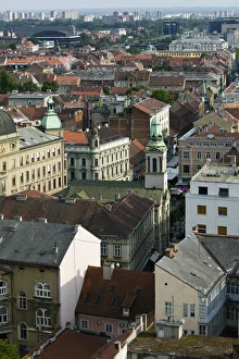 Croatia-Zagreb. Downtown View from Upper Town Croatia-Zagreb. Downtown View from Upper Town