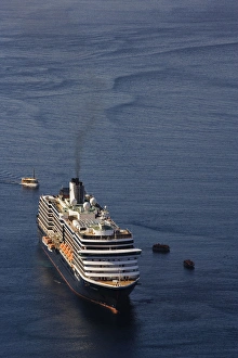 Cruise ship entering historic harbor at Dubrovnik, Croatia a UNESCO World Heritage Site Cruise ship entering historic harbor at Dubrovnik, Croatia a UNESCO World Heritage Site