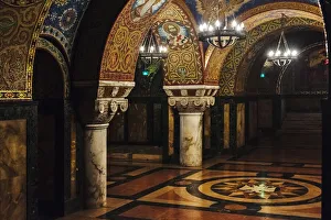 Crypt inside Oplenac Royal Mausoleum, also known as Saint George's Church, Topola Crypt inside Oplenac Royal Mausoleum, also known as Saint George's Church, Topola