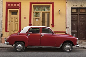 Cuba, Havana. Classic car parked on the street Cuba, Havana. Classic car parked on the street