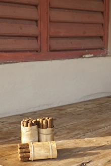 Cuba. Vinales. Handmade cigars are for sale at a home Cuba. Vinales. Handmade cigars are for sale at a home