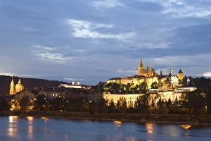 CZECH REPUBLIC, Prague. Prague Castle at Dusk CZECH REPUBLIC, Prague. Prague Castle at Dusk