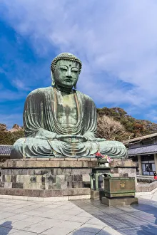 The Daibutsu, or big buddha, of the Buddhist Temple in Kamakura, Japan The Daibutsu, or big buddha, of the Buddhist Temple in Kamakura, Japan