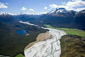 Braided River Gallery: Dart River, near Glenorchy, South Island, New Zealand - aerial