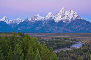 Dawn; Snake River Overlook; Grand teton National Park; Wyoming; USA Dawn; Snake River Overlook; Grand teton National Park; Wyoming; USA
