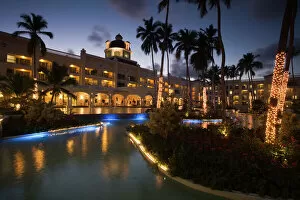Tropic Gallery: Dominican Republic, Punta Cana Region, Bavaro, Iberostar Grand Hotel, Pool View, evening