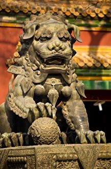 Dragon Bronze Statue Yonghe Gong Buddhist Lama Temple Beijing China Built in 1694 Dragon Bronze Statue Yonghe Gong Buddhist Lama Temple Beijing China Built in 1694