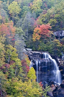 Dramatic Whitewater Falls in autumn in the Nantahala National Forest of North Carolina Dramatic Whitewater Falls in autumn in the Nantahala National Forest of North Carolina