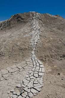 Drying mud stream originating from a mud volcano, Qobustan, Azerbaijan Drying mud stream originating from a mud volcano, Qobustan, Azerbaijan