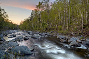 Dusk on the South Branch of the Carrabasset River in Stratton, Maine. Appalachian Trail Dusk on the South Branch of the Carrabasset River in Stratton, Maine. Appalachian Trail