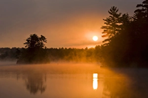 Early morning on Pawtuckaway Lake as seen from Horse Island in New Hampshire's Early morning on Pawtuckaway Lake as seen from Horse Island in New Hampshire's