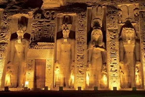 Images Dated 9th November 2007: Egypt, Abu Simbel, The temple of Hathor and Nefertari, also known as the Smaller Temple