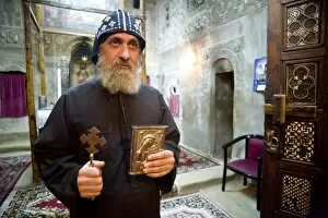 Images Dated 21st January 2009: Egypt, Wadi Natroun. The sanctuary of St. Marys Church inside Coptic Christian