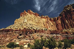 Images Dated 5th May 2012: Egyptian Temple in the morning, Scenic Drive, Capitol Reef National Park, Torrey
