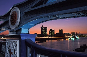 England, London, View of South Bank from Tower Bridge England, London, View of South Bank from Tower Bridge