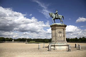 The equestrian statue of the Anne of Montmorency in the Constables Terrace of The equestrian statue of the Anne of Montmorency in the Constables Terrace of
