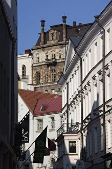 Estonia, Tallinn, Old Town, street view towards Toompea Estonia, Tallinn, Old Town, street view towards Toompea