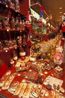 EU, France, Saverne. Christmas window, confectionary shop EU, France, Saverne. Christmas window, confectionary shop