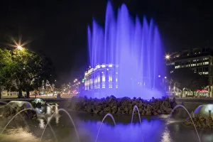 Europe, Austria, Vienna, Hochstrahlbrunnen, Fountain commemorating the Water Supply of Europe, Austria, Vienna, Hochstrahlbrunnen, Fountain commemorating the Water Supply of