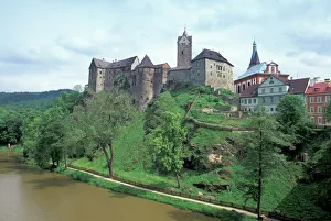 Europe, Czech Republic, West Bohemia, Loket Nad Ohri 12th C. castle and village Europe, Czech Republic, West Bohemia, Loket Nad Ohri 12th C. castle and village